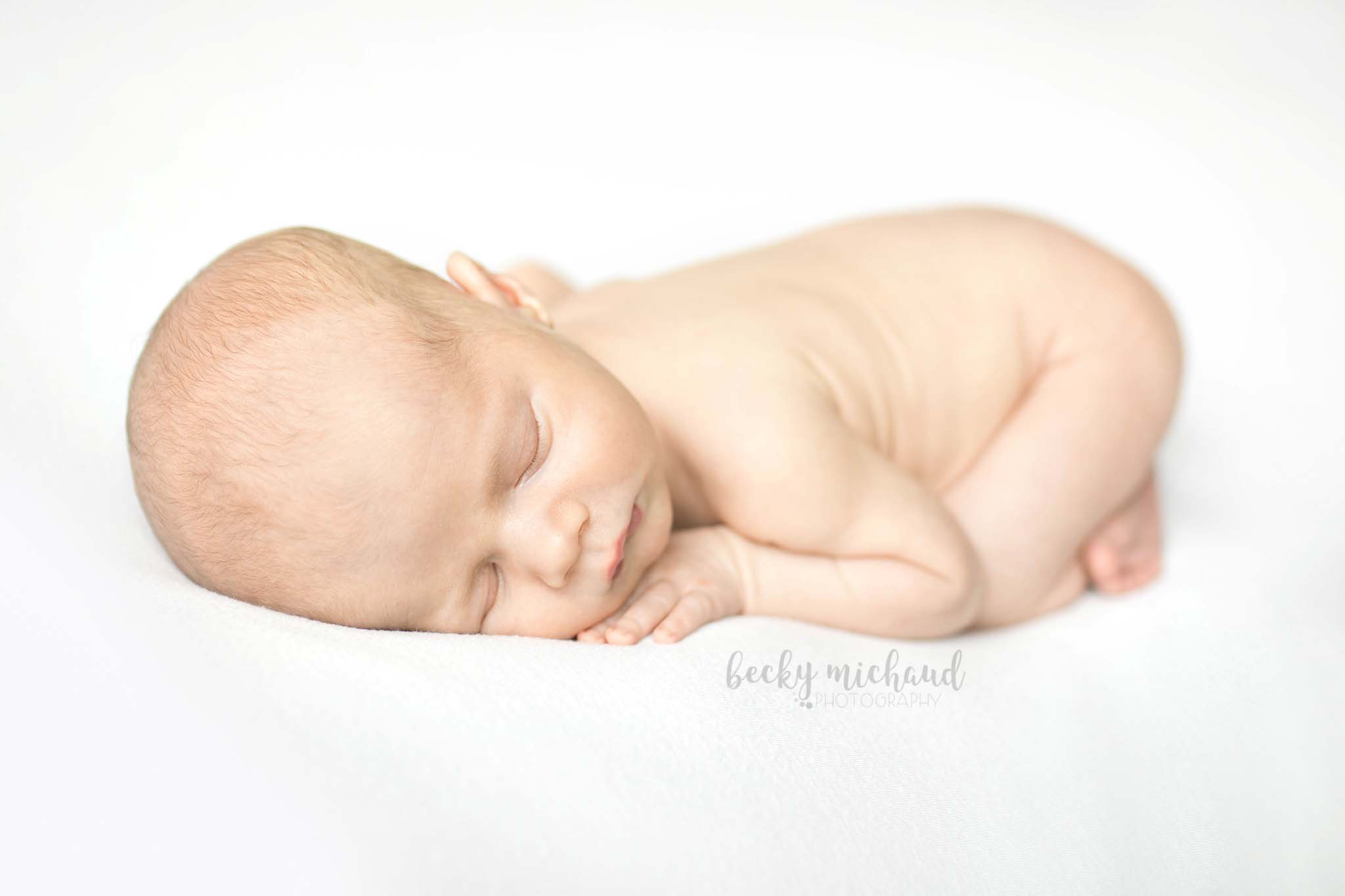 simple minimalist newborn portrait taken by Becky Michaud, Fort COllins photographer