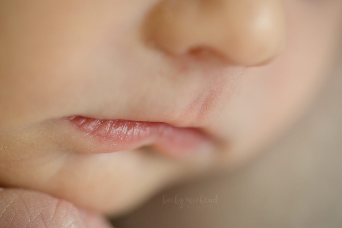 close up photo of newborn baby lips