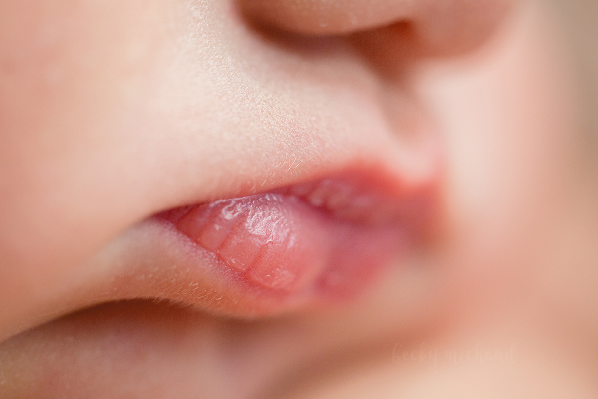 Macro photo of baby lips taken with a 100mm canon macro lens