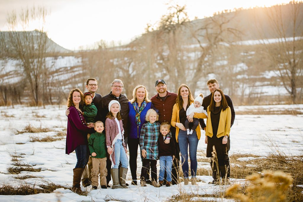 Photo from an extended family photo session at Spring Canyon Park in Fort Collins